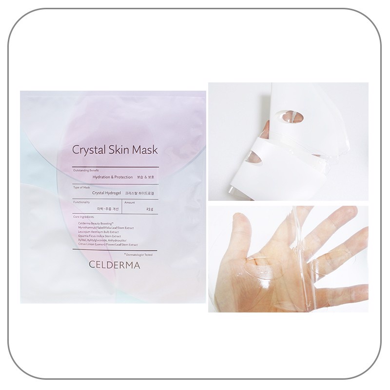 Mặt Nạ Celderma Crystal Dưỡng Trắng Sáng Da Dạng Thạch Hàn Quốc - Full hộp