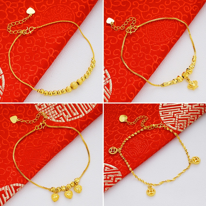 Lắc chân YeYi hai lớp mạ vàng 24k thời trang cho nữ