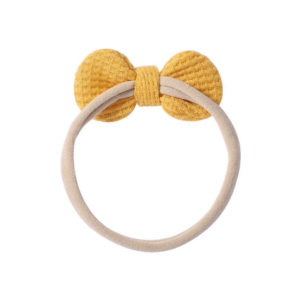 Băng đô KIDSBOWS nylon co giãn đính nơ nhỏ màu trơn 2.5inch dễ thương cho bé gái