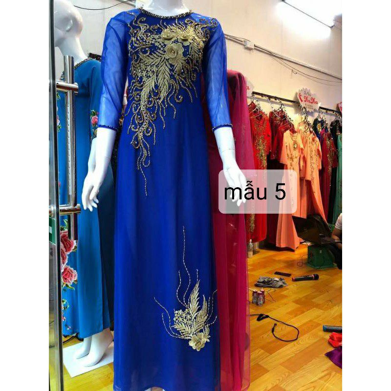 Áo Dài Tặng Mẹ 4 Tà Nhiều Mẫu .kèm quần