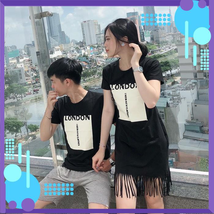 [Free Ship - Hàng Siêu Cấp] Áo váy đôi London Đồ đôi nam nữ đẹp chất thun cotton 100% hàng chuẩn đẹp