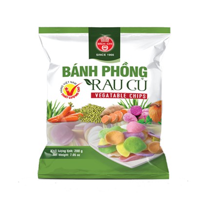 BÁNH PHÒNG CHAY RAU CỦ QUẢ BÍCH CHI (gói 200 gram)