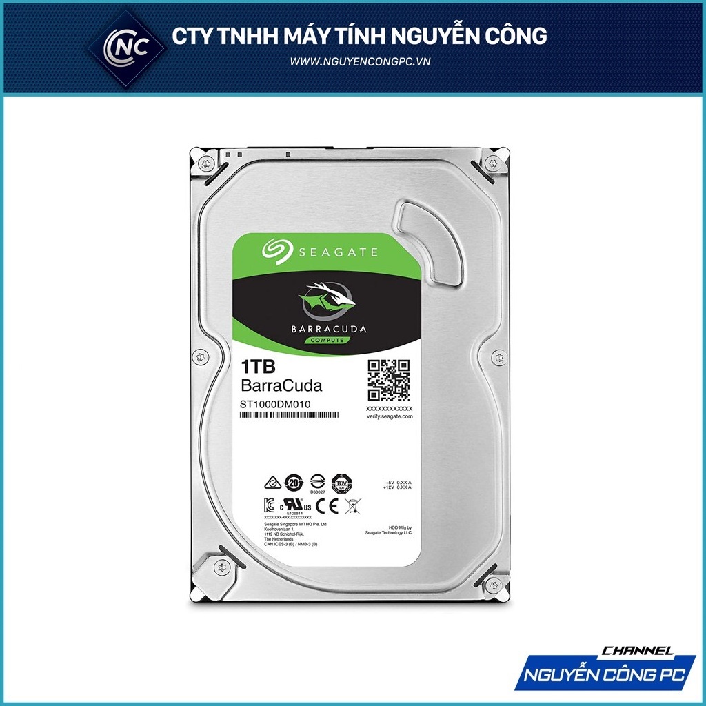 Ổ cứng HDD Seagate Barracuda 1TB 7200rpm, Sata3 64MB Cache