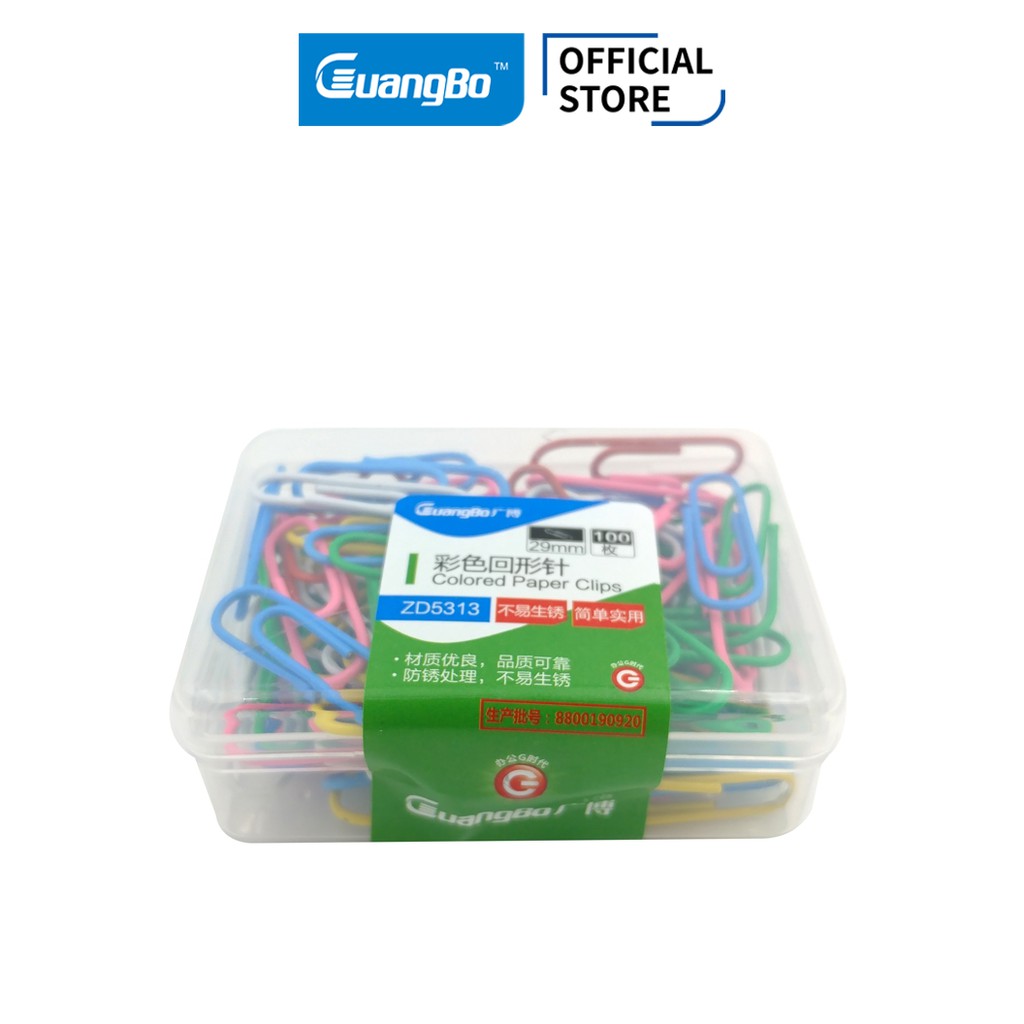 Ghim cài màu hộp nhựa  29mm Guangbo ZD5313