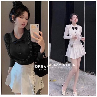 Set áo tiểu thư + váy xếp ly