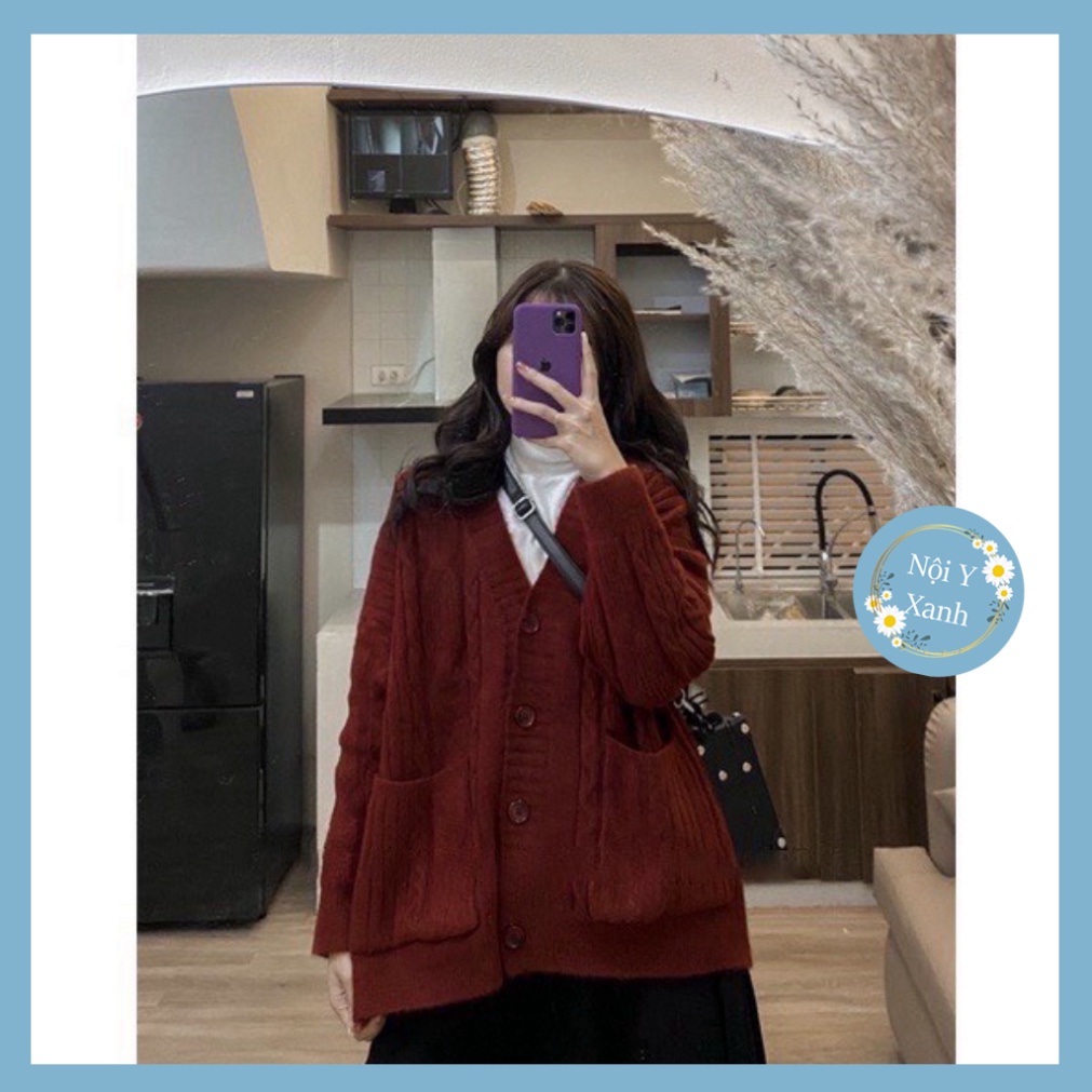 áo khoác cardigan len thừng dáng thon dài thời thượng hàng QCCC chất len đẹp giỏi A67 noiyxanh hot trend, phom đẹp, chất