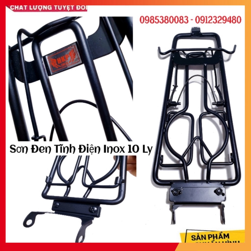 Baga Giữa EX155 Và EX155 VVA  Cao Cấp INOX Sơn Đen Tĩnh Điện Dày 10 Ly Chắc Chắn Mẫu Mới 2021 (ảnh thực