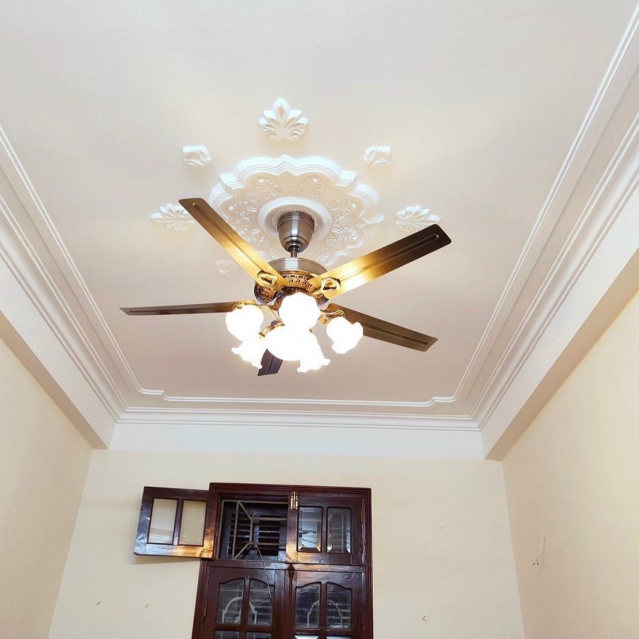 Quạt trần đèn SuperVilighting, MS: S138, động cơ DC 50W, sải cánh : 1,32m, điện áp : 220V- Động cơ bảo hành  48 tháng
