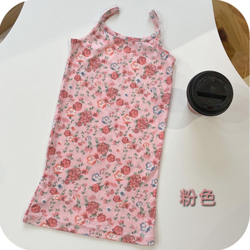 Đầm Hoa Hai Dây Dáng Ôm Thời Trang Mùa Hè Hàn Quốc Cho Bé