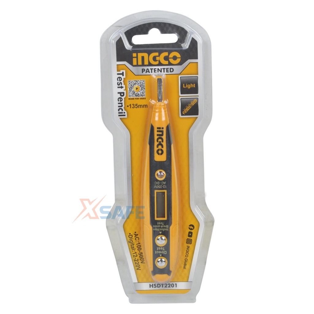 Bút thử điện kỹ thuật số đa năng INGCO HSDT2201 đầu dò điện áp cảm ứng không tiếp xúc dòng điện 12-240V [XSAFE][XTOOLs]
