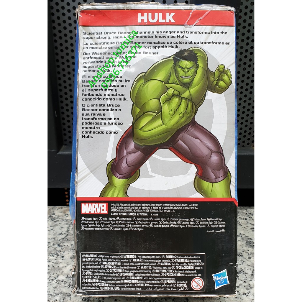 Mô Hình Nhân Vật Siêu Nhân Màu Xanh Lá (Hulk hàng Hasbro)