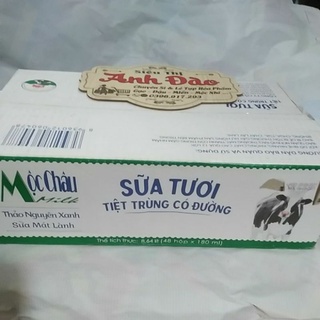 Thùng Sữa Tươi Mộc Châu Có Đường, Dừa 180ml (Date mới 2022)