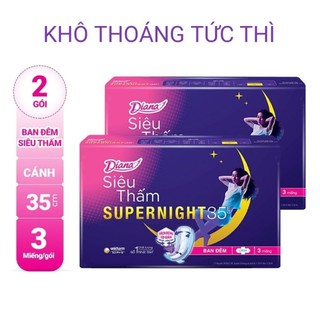[Mẫu mới]Combo 2 gói Băng vệ sinh Diana Ban đêm 29cm/35cm