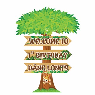 Cây welcome chèn hình bé siêu dễ thương