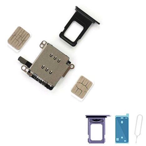 1 Set Dây Cáp Đọc Thẻ SIM Hai Đầu Thay Thế Cho iPhone 12 11 pro max XR XS max