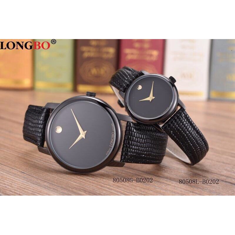 Đồng hồ cặp LongBo dây da