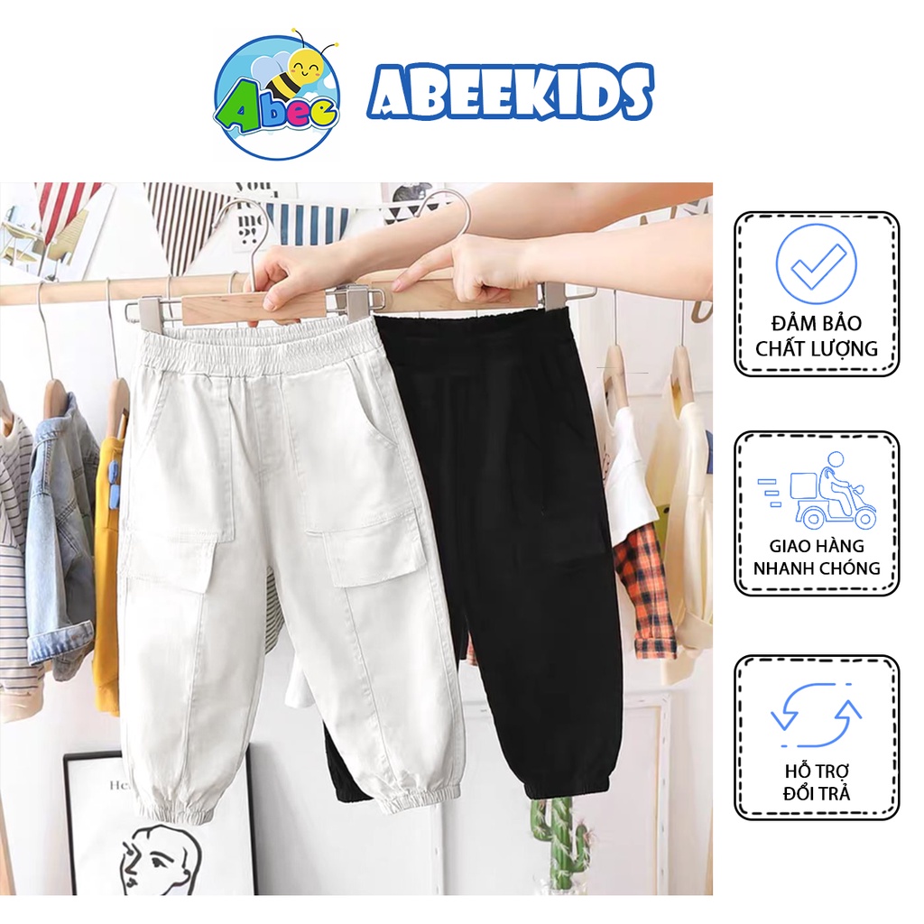 Quần Dài Kaki Jogger Cho Bé Trai Và Bé Gái size 8-25kg ABee Store QKK02