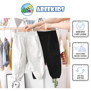 Quần Dài Kaki Jogger Cho Bé Trai Và Bé Gái size 8-25kg ABee Store QKK02