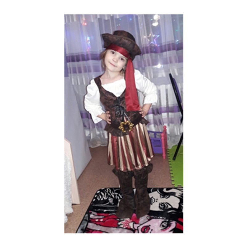 Cô gái Cướp biển Đội trưởng Trang phục Cosplay Cướp biển vùng Caribe Halloween Lễ hội hóa trang Bữa tiệc Disney Phim cho trẻ em Quần áo