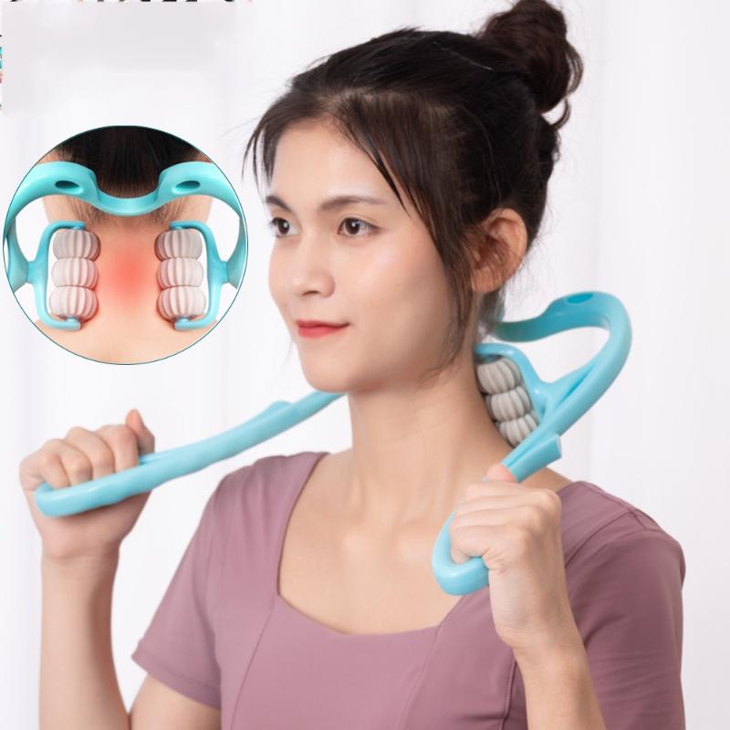 [HCM]Dụng Cụ Mát Xa Cổ/Vai/Cổ Cầm Tay Đa Năng Có Kẹp Tiện Dụng,Vai 6 Con Lăn Cầm Tay Giúp Giảm Áp Lực Tiện Dụng-GM-JZY-B