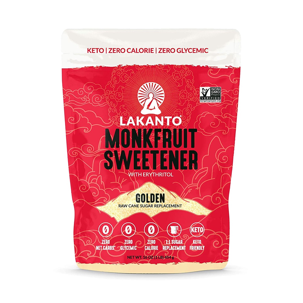 Đường ăn kiêng La Hán Quả - LAKANTO monk fruit 0 calories của Mỹ  dành cho người ăn keto, eat clean, tiểu đường