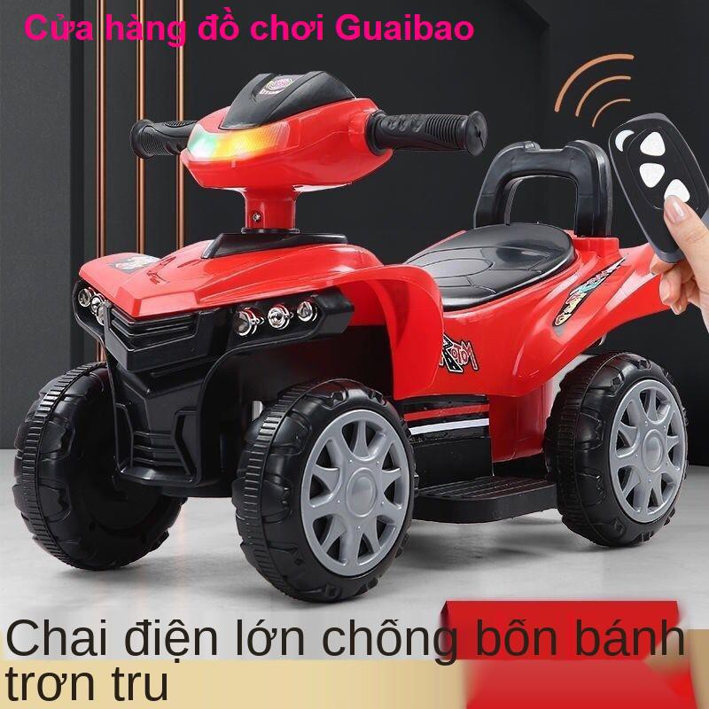 Xe điện trẻ em và em, địa hình 4 bánh, sạc máy, ô tô đồ chơi điều khiển từ xa có thể ngồi con người