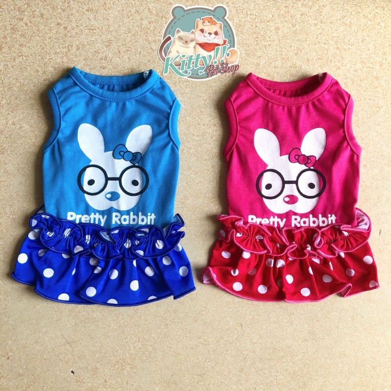 Váy Đầm Áo Rabbit Chó Mèo