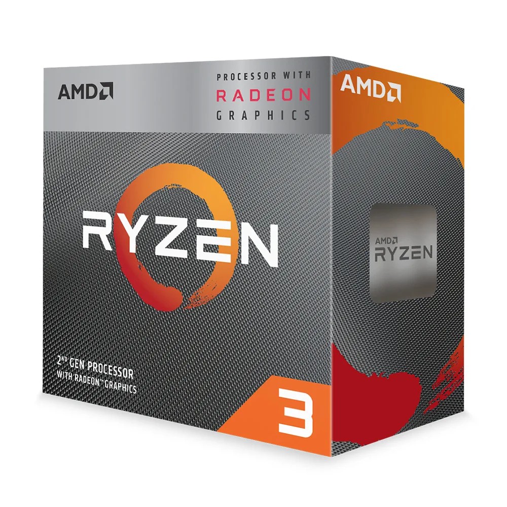 Bộ VXL CPU AMD Ryzen 3 3200G (4C/4T, 3.6 GHz 4.0 GHz, 4MB) AM4 Hàng Chính Hãng