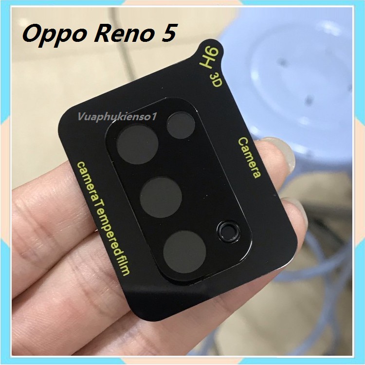 Kính cường lực camera OPPO Reno 5 Reno5 viền đen loại xịn, mướt Reno 5 5G Bảo Vệ Toàn Bộ Camera