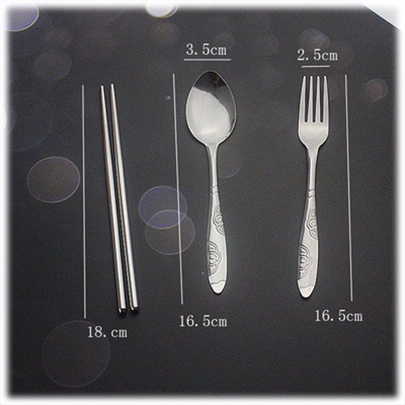 [Siêu Rẻ] Hộp Thìa Đũa Văn Phòng Bộ Thìa Đũa Nĩa Inox Tiện Lợi An Toàn