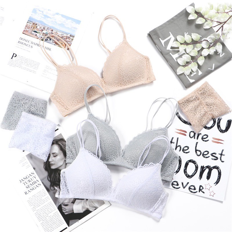Áo lót đúc phối ren quyến rũ, áo ngực nữ không gọng đệm mỏng mềm mại Sexy AL08