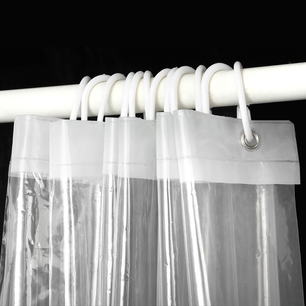 Rèm cửa nhà tắm bằng nhựa PEVA trong suốt chống thấm nước/ nấm mốc tiện dụng cho nhà tắm