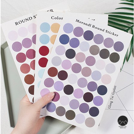 Miếng dán sticker tròn trang trí phòng và dán trang trí chụp ảnh