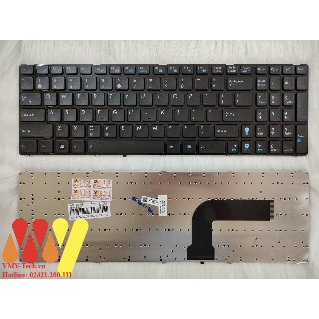 BÀN PHÍM LAPTOP ASUS K52 K52F K52J K53S K53E X53E X53SC A53E K72JK X55A X55C X55U X55VD X55 X55X CAO CẤP