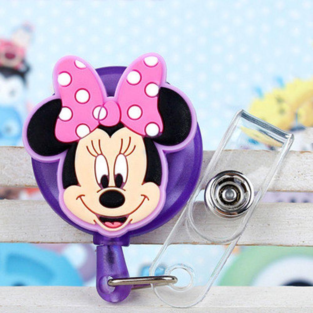 Giá Đỡ Thẻ Tên Bằng Silicon Hình Mickey Minnie Có Thể Thu Gọn Tiện Dụng
