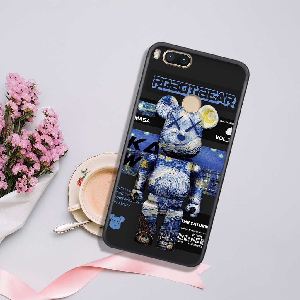 [HOT]ỐP  XIAOMI MI 5X - MI A1 , In Hình Gấu Robot họa tiết L-V màu sắc cực đẹp.