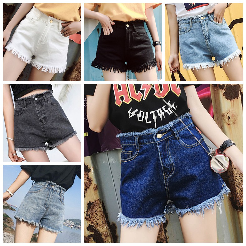 FREESHIP ĐƠN 99K_ Quần sọt Jeans lưng cao phong cách Hàn Quốc