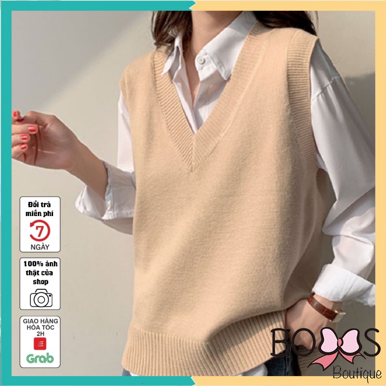 Áo Gile Len Nữ Mỏng Cổ Tim Chất Đẹp Mỏng Mặc 4 Mùa [LMT] | BigBuy360 - bigbuy360.vn