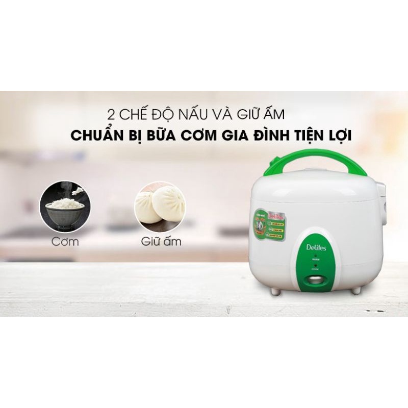 Nồi cơm nắp gài Delites 1.8 lít NCG1010 hàng chính hãng 100% trưng bầy như mới