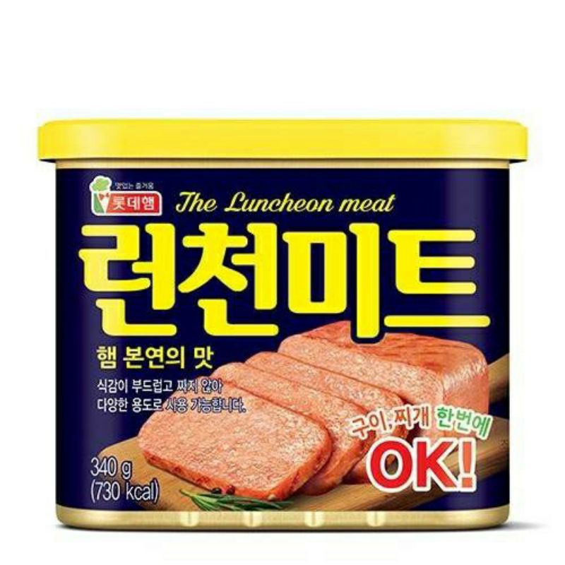 Thịt hộp Lotte 340g được làm từ nguyên liệu thịt heo tươi ngon.