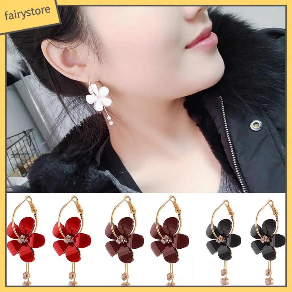 Đôi khuyên tai hình hoa phong cách Hàn Quốc duyên dáng và sành điệu cho nữ