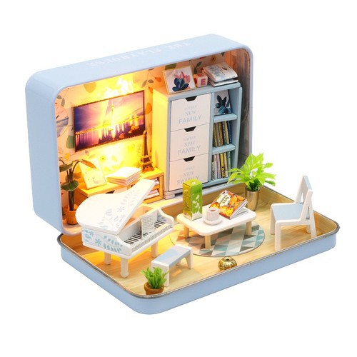 Mô Hình Nhà Gỗ Búp Bê Tí Hon - S931 Hộp Sắt