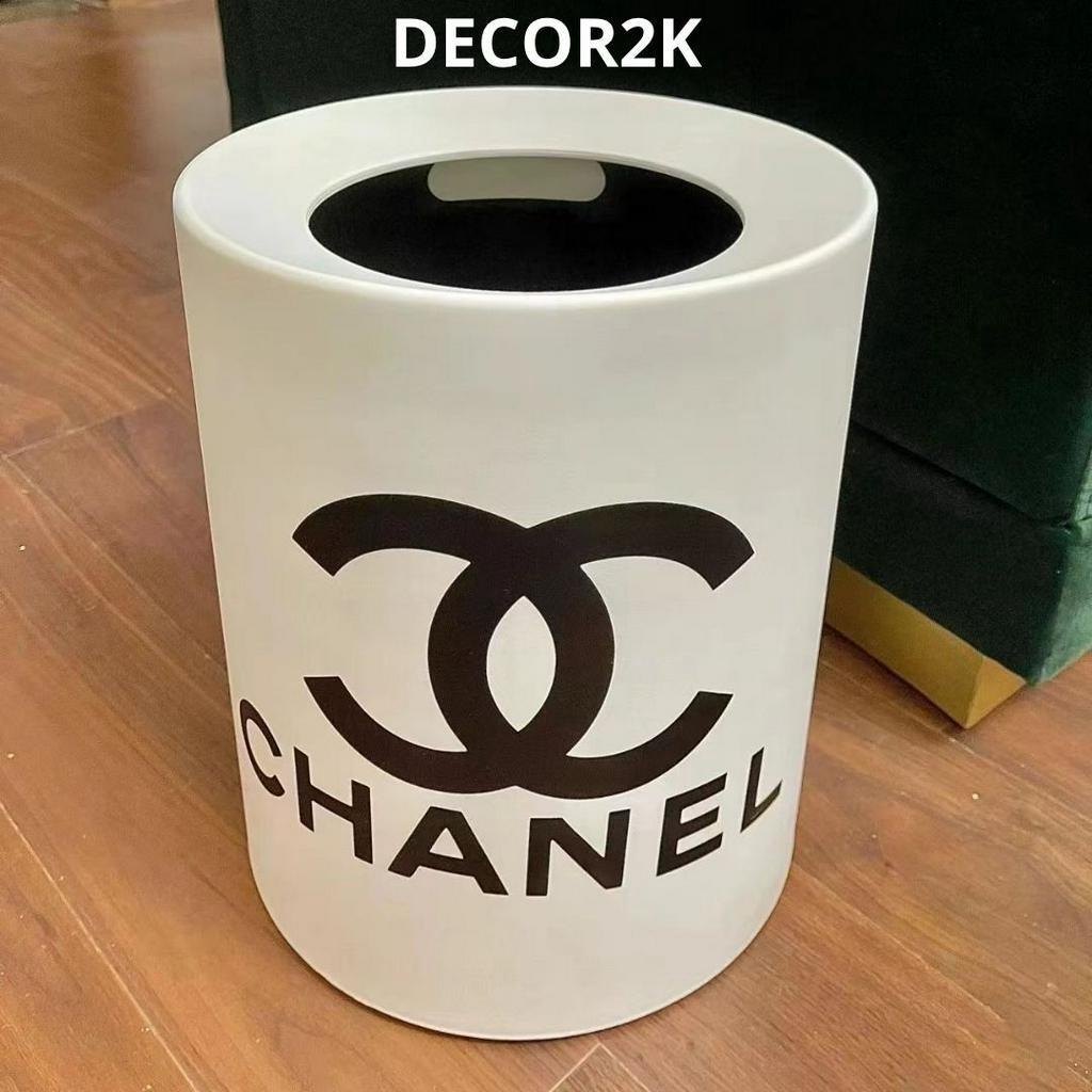Thùng Nhựa Chanel Lv Gucci Mẫu Mới Nhất Đựng Đồ Trang Trí Cao Cấp Dán Decanl Logo, Thùng Đa Năng, Thùng Rác