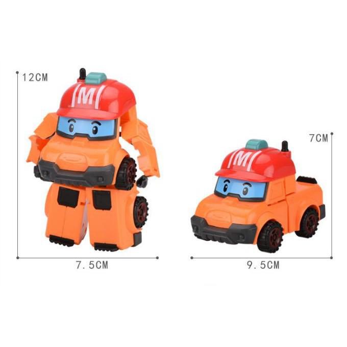 Bộ 6 xe biến hình Robocar Poli phim hoạt hình Poli và những người bạn hàng loại 1 đẹp nhựa an toàn ( hàng sẵn )