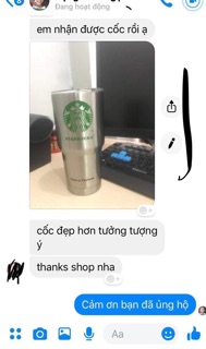 Cốc giữ nhiệt starbucks LOẠI 1( Tặng túi và bộ ống hút)