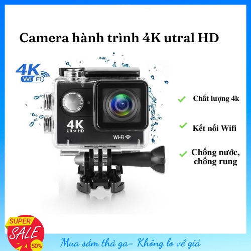CAMERA HÀNH TRÌNH 4K Ultra HD DV Siêu nét, Camera Phượt Thể Thao Kết Nối Wifi Chống Nước Chống Rung - Hàng nhập khẩu