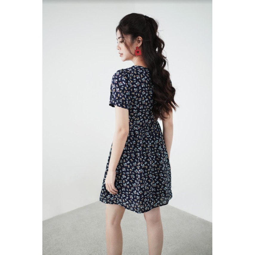 Đầm cổ tròn basic hoa summer nền navi 1VA1095  ADORE DRESS | BigBuy360 - bigbuy360.vn