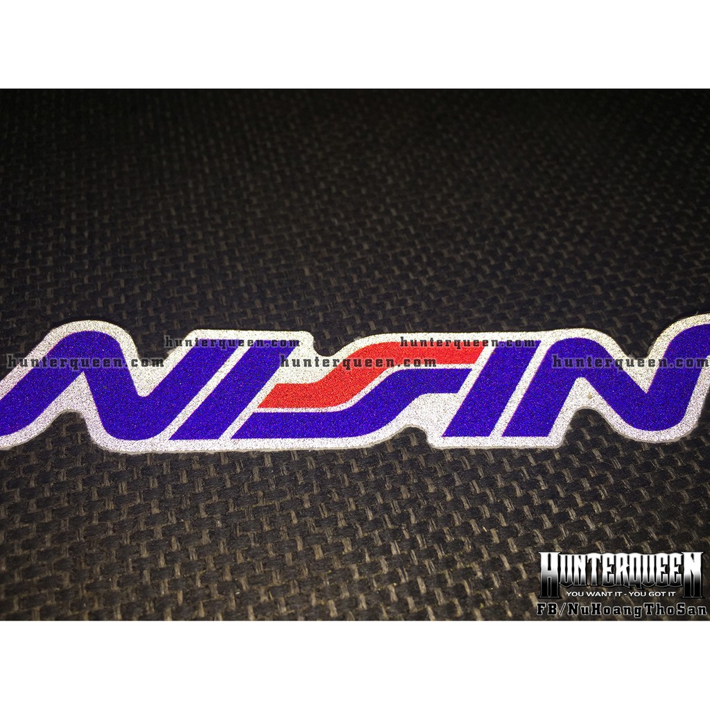 Logo NISSIN decal phản quang 3M cao cấp chống nước. Hình dán sắc nét, bền màu, dính chặt.