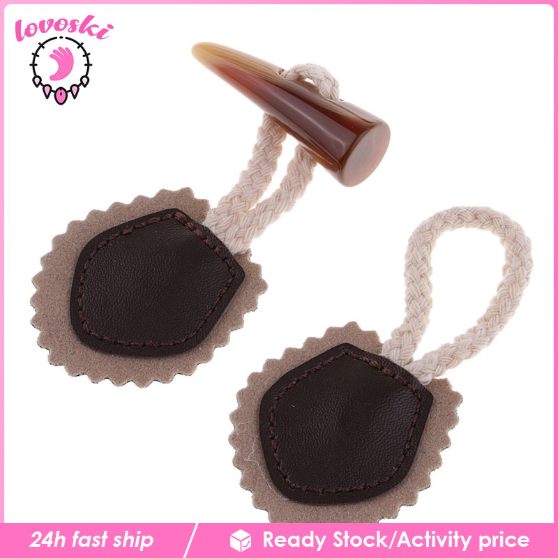 1 Cặp Nút Áo Khoác Da / Kaki Độc Đáo DIY