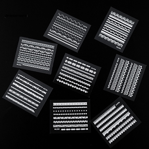 [Hàng mới về] Bộ 30 tấm hình dán họa tiết ren 3D trang trí móng tay nghệ thuật